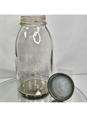 Boyd’s Mason Jar With Rare Original Zinc Glass Screw Lid Nice Condition Very Old